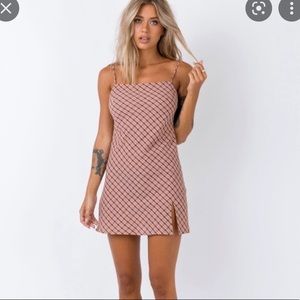 PRINCESS POLLY HURST PLAID MINI DRESS